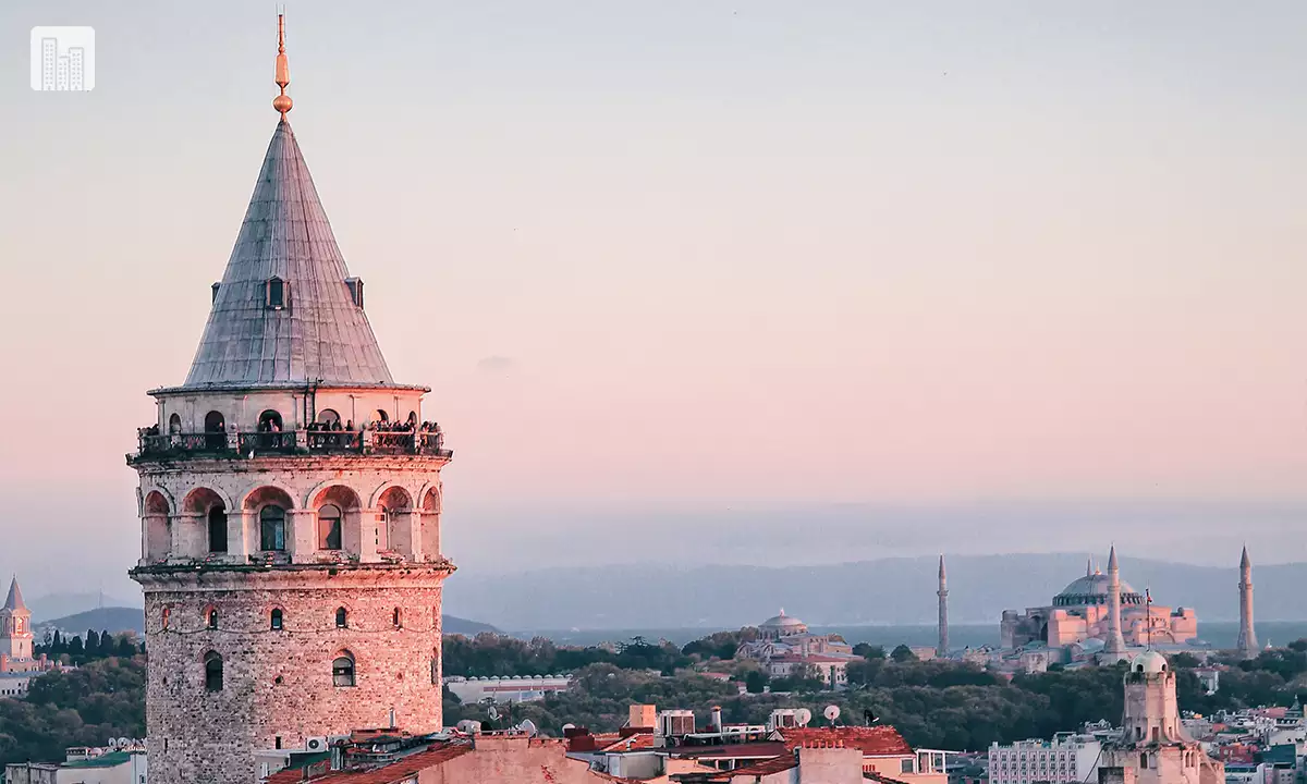 Galata tower location in Turkey